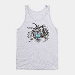 Awesome wolf, lineart Tank Top